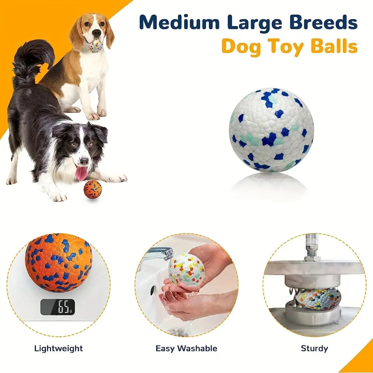 1pc Dog Toy Durable Crew Ball Pet Grinding Teeth Toy  Dog Interactive Supplies Chew Pet Interactive Supply Accessory Dog tug toy