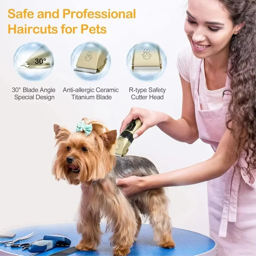 Dog Hair Clippers Grooming Pet Cat Haircut Trimmer Shaver Set Cordless Rechargeable Professional Dog Hair Trimmer New