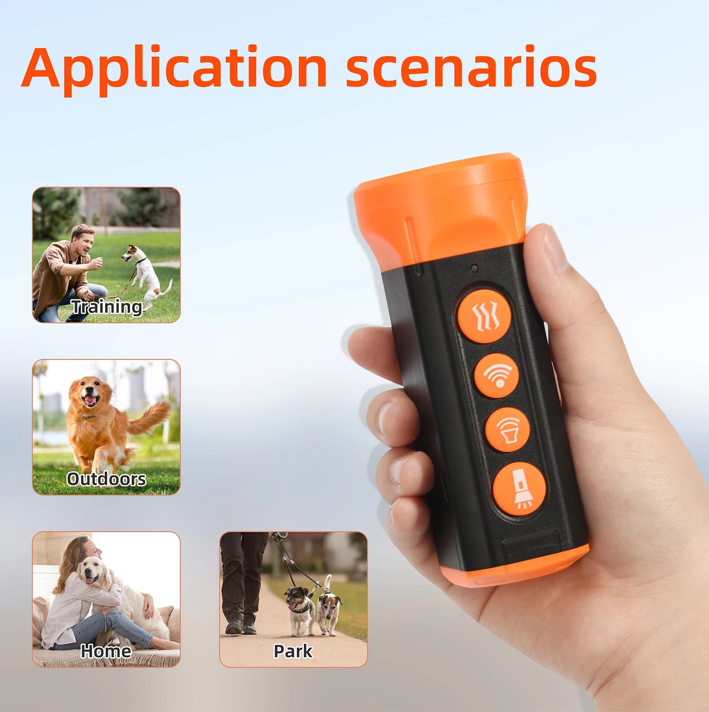 Dog Repeller Device Training Ultrasonic Handheld Anti-barking Deterrent Device Dog Training Device Repel Animals Pets Trainer