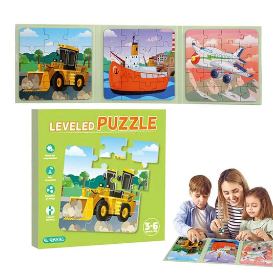 Magnetic Jigsaw Puzzle Educational Learning Puzzles Toys Car Activities Toy Jigsaw Puzzles Toy Portable Game Preschool Learning