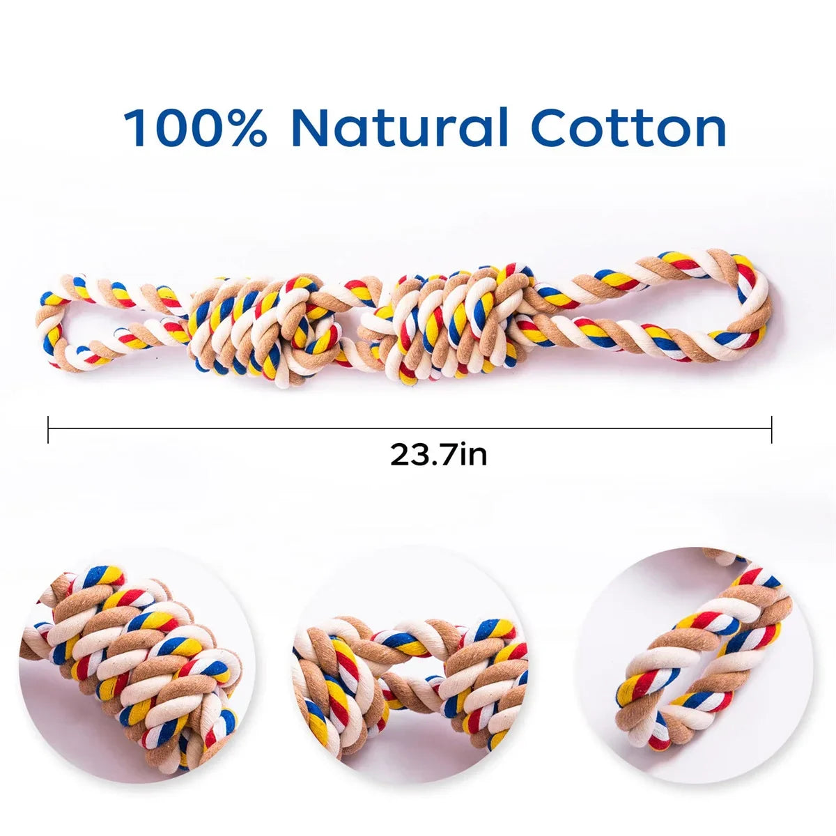 Indestructible Chew Rope Toys for Medium Large Dogs Tooth Cleaning Pet Aggressive Dog Antistress Toy
