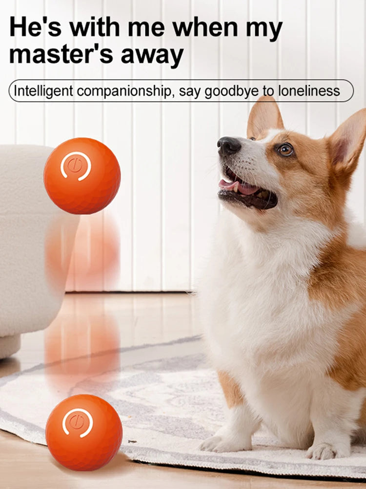Dog Toy Ball USB Rechargeable Smart Electric Ball Toy  Automatic Rolling Ball Toys for Puppy/Small/Medium Dogs