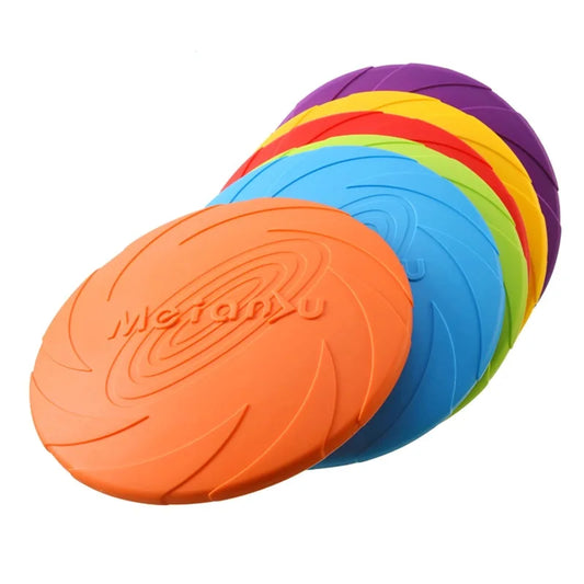OUWO Dog Toys Upgrade Multifunctionality Multicolor Frisbeed Interesting Pet Dog Silicone Flying Discs Game Pet Supplies