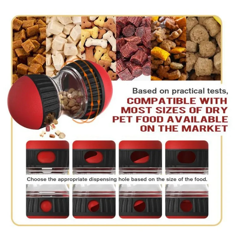 Dog Puzzle Toy Treat Dispensing Dog Toys Ball with Slow Feeder Bite-Resistant Interactive Chase Toy Training Games for All Dogs