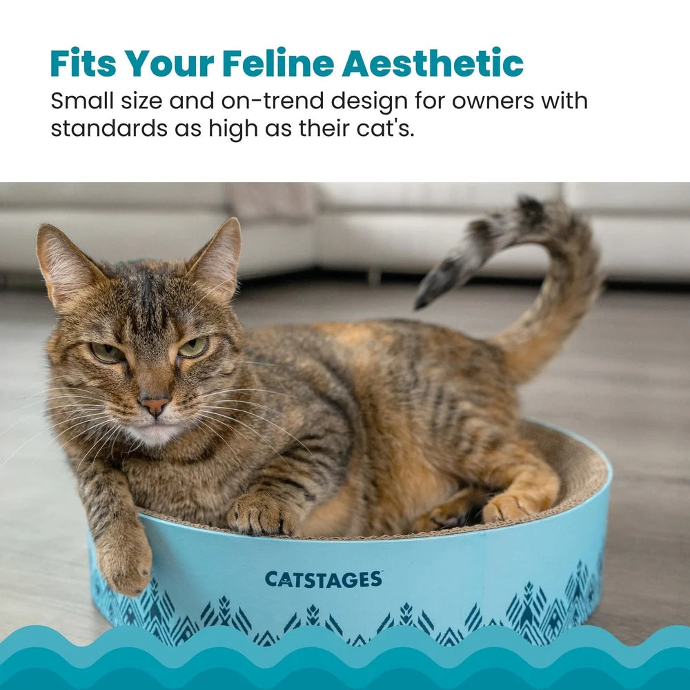 3 Pack Cat Scratcher Bowl Cozy Resting Spot Recycled Cardboard Healthy Nail Care Lightweight Durable Design Ideal Cats Up to