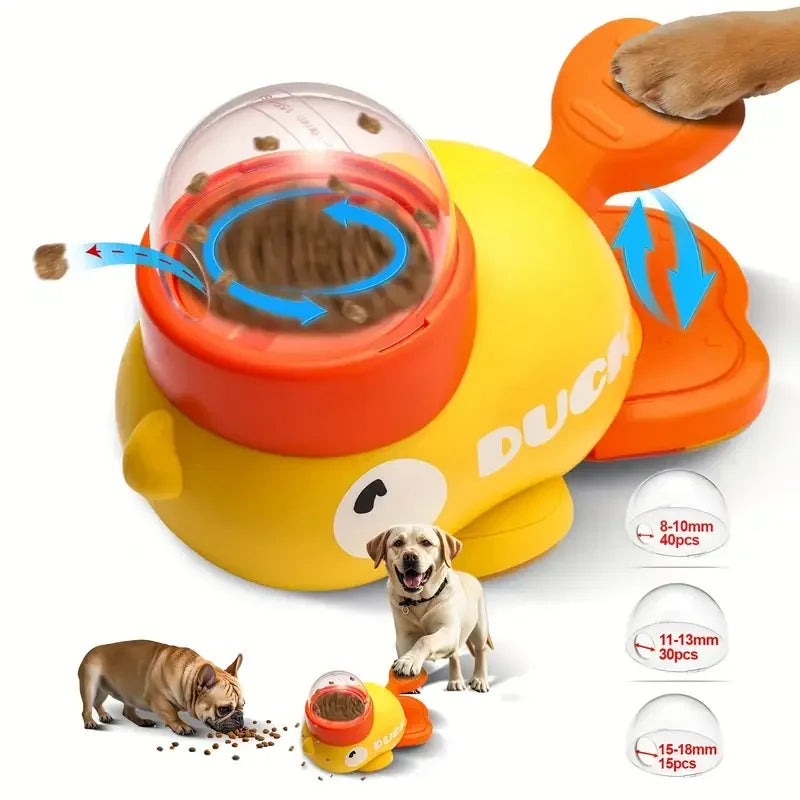 Feeders for Dogs Supplies Pet Intelligence Exercise Cartoon Little Yellow Duck Shape Interactive Dog Toy Anti-slip Design Toys