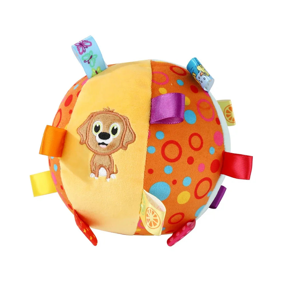 Interactive Ball Dog Toy for Aggressive Chewers Training Decompress Bite Resistant Plush Handle Dog Toys with Bells Pet Supplies