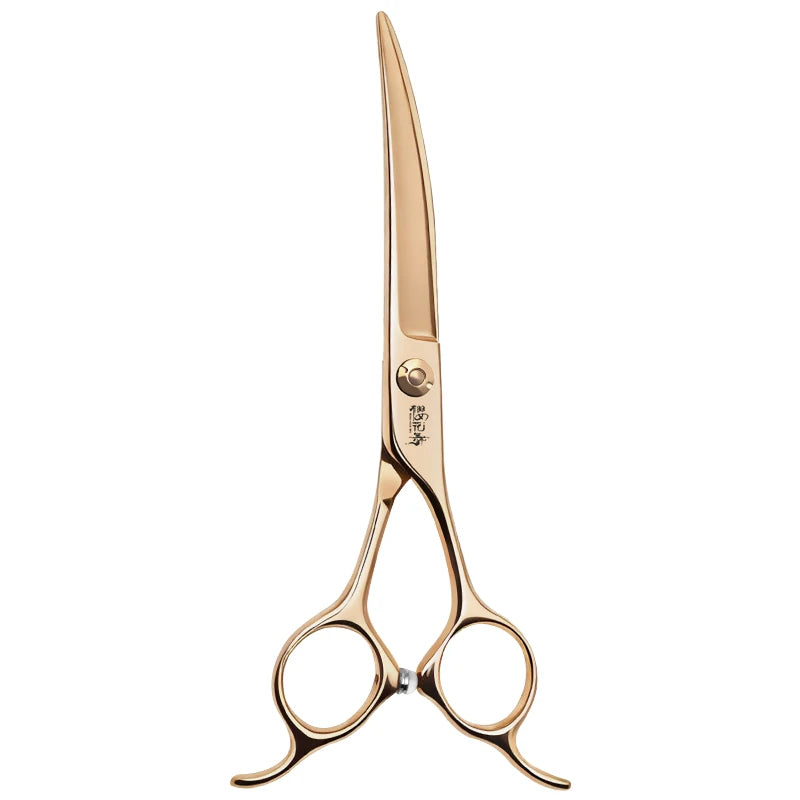 Pet Grooming Small Curved Scissors for Dogs, Specialized for Cats, Fine-tuning for Round Faces, High-end Imported from Japan, 44