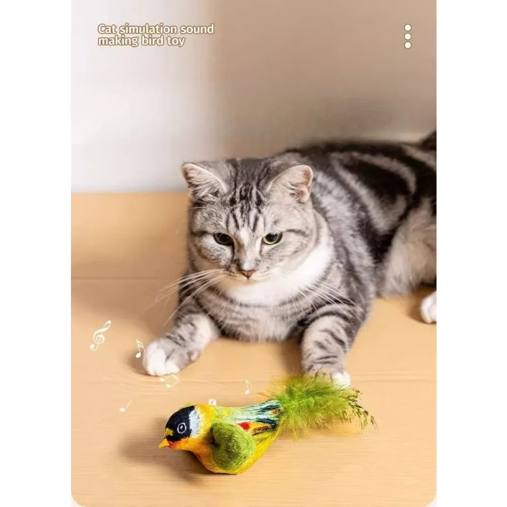 Cat toys, flying birds, cat toys, sparrows, cat claws, toys, vivid chirping, simulated birds, interactive cat toys