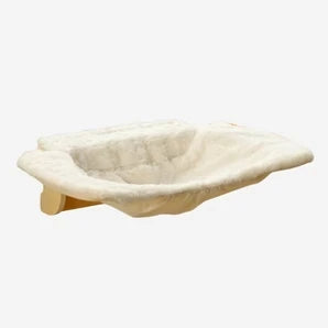 Mewoofun Cat Window Perch Hammock with Climbing Steps and Scratching Post Wooden Window Mounted Cat Bed for Indoor Cats