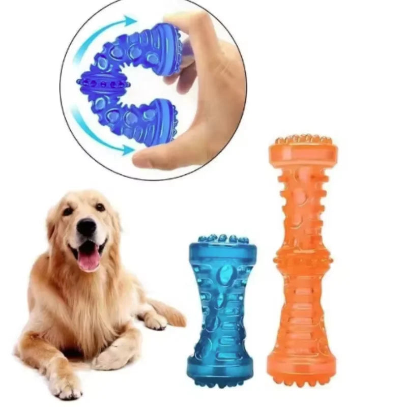 Resistant Bite Resistant Pet Toy Toothbrush Bone Sturdy Dog Toy Interactive Puppy Game Toy Dog Bone Rubber Puppy Chew Toy Dog