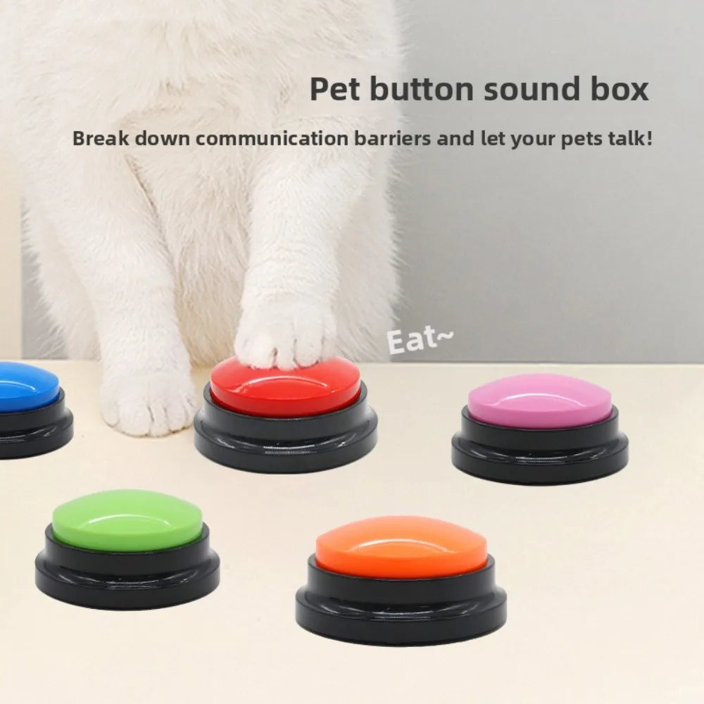 Interactive Voice Recording Pet Training Buttons Smart Communication Toy for Dogs Cats Daily Behavior Training Supplies