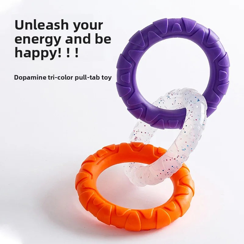 Durable Dog Chew Toy TPR Teeth Cleaning Pet Toys Interactive Bite Resistant 3 Colors Ring Dog Toy Pet Supplies Accessories Stuff