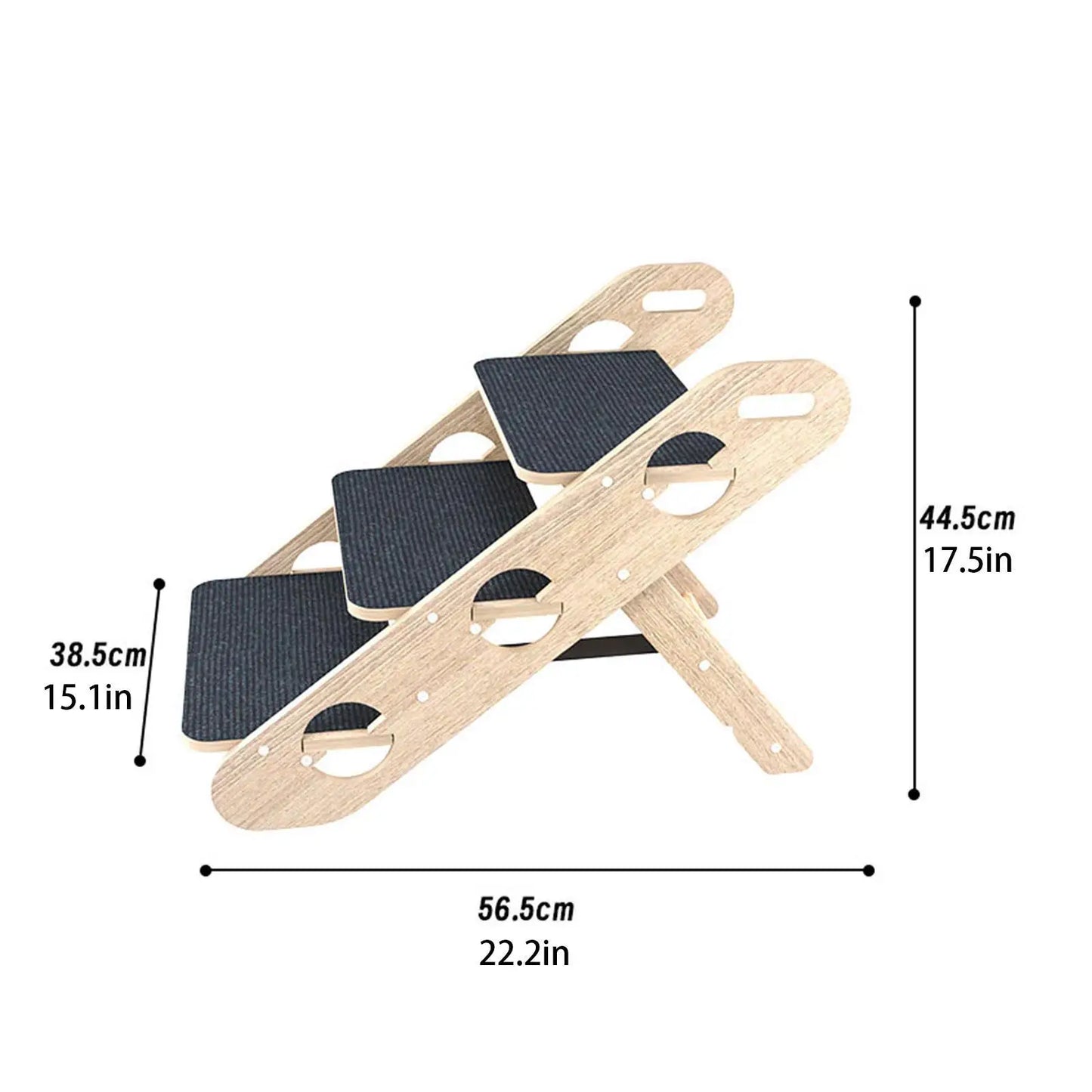 Wood Dog Stairs Foldable High Bed Climbing Non Slip Comfortable Pet Steps Indoor for Indoor Use Cats Sofa Puppy Small Pets