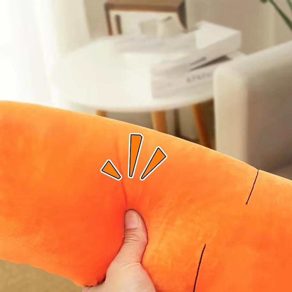 Durable Plush Carrot Dog Chew Toy with Squeaker Sound - Interactive Vegetable Pet Toys for Small Medium Large Dogs Accessories