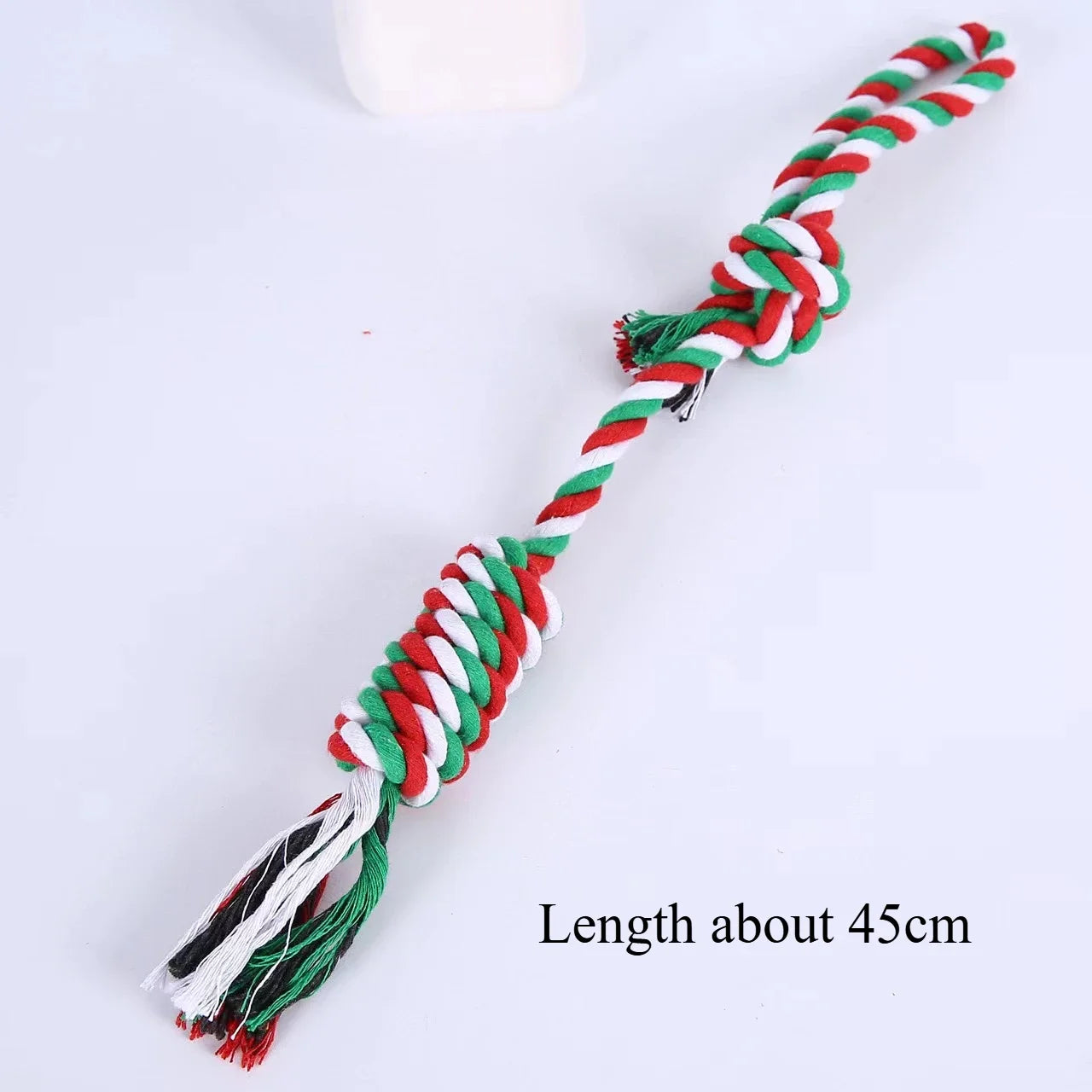 Christmas Dog Toy Pet Cotton Rope Knot Interactive Dog Toys Ball for Puppy Chihuahua Large Dogs Toothbrush Chew Dog Accessories