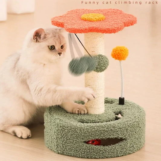 Cat Climbing Frame Small Sisal Teasing Cat Toys Cat Scratching Board Claw Grinding Cat Toys Turntable Type