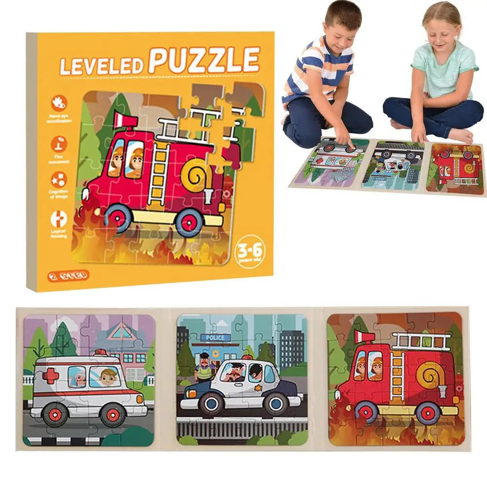 Magnetic Jigsaw Puzzle Educational Learning Puzzles Toys Car Activities Toy Jigsaw Puzzles Toy Portable Game Preschool Learning