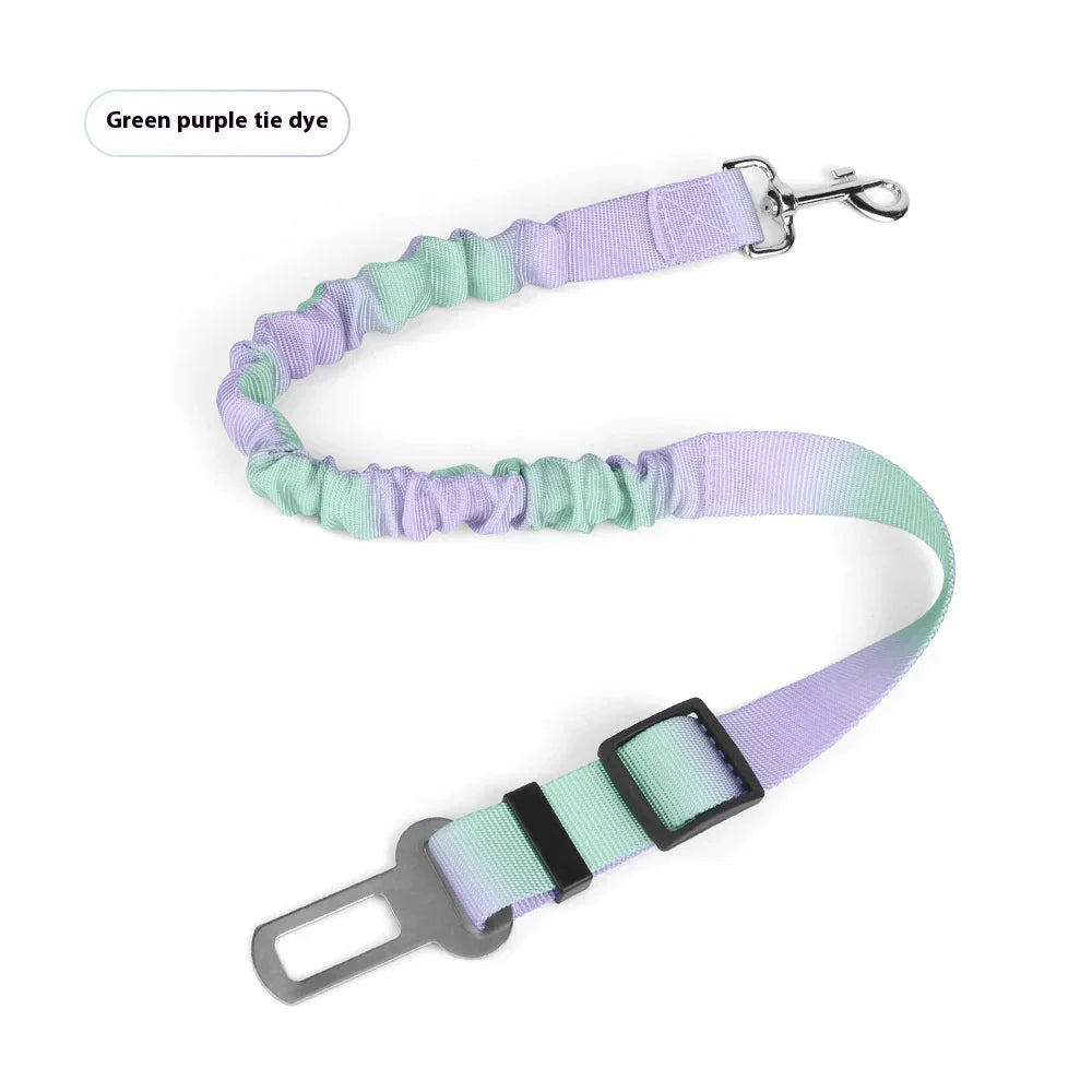 Retractable Vehicle Dog Leash Adjustable Car Safety Belt Anti Chew Durable Elastic Tether for Pet Travel Secure Attachment