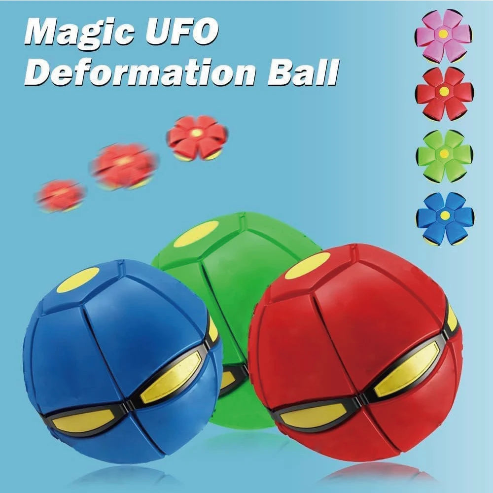 Dog Toy Ball Outdoor Flying Saucer Ball Squishing Bounce Ball Dog Interactive Ball Magic Flying Saucer Ball