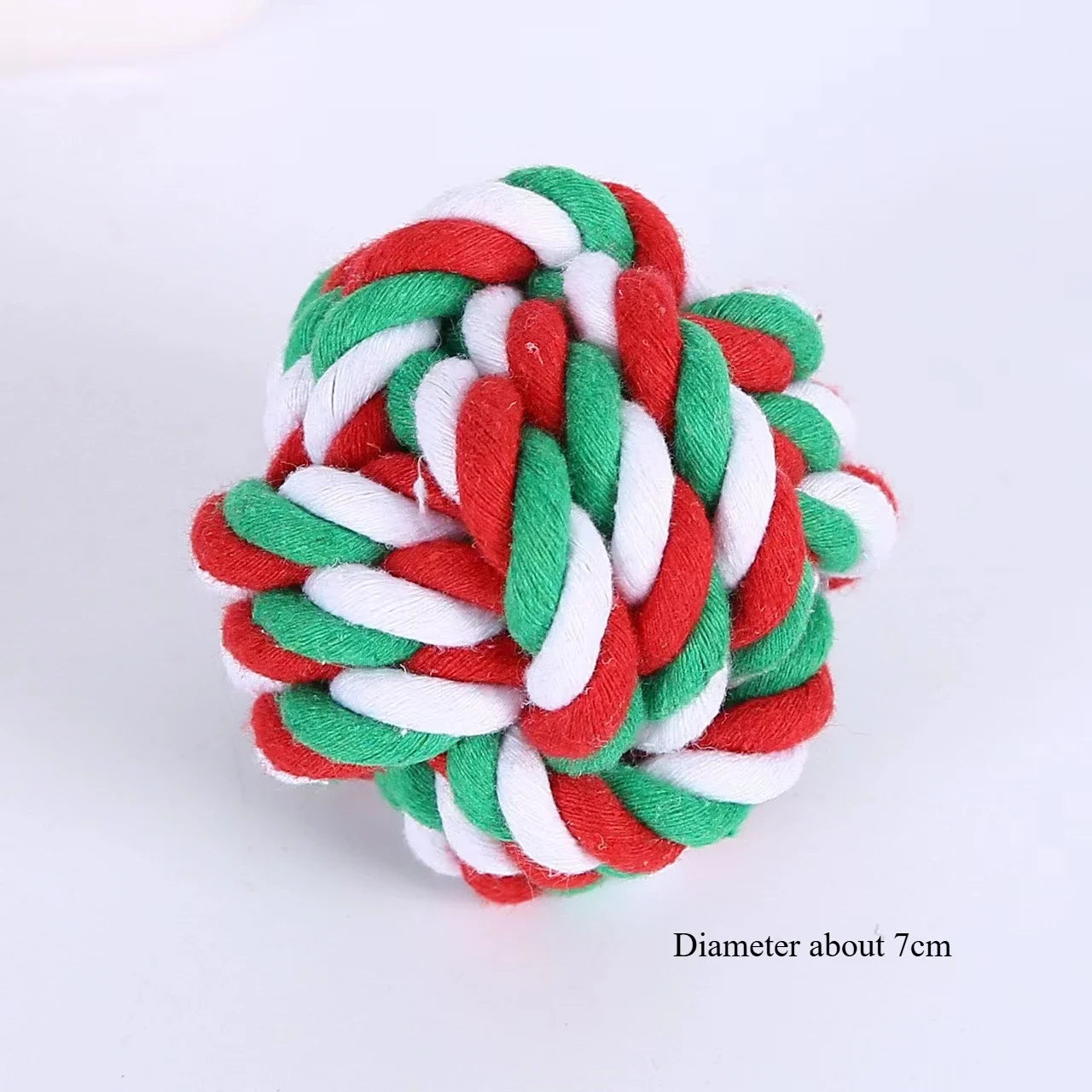 Christmas Dog Toy Pet Cotton Rope Knot Interactive Dog Toys Ball for Puppy Chihuahua Large Dogs Toothbrush Chew Dog Accessories