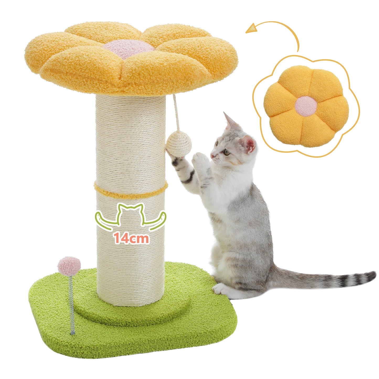 Safe Cat Scratching Post with Unique Design,Cat Accessories,Cat Scratcher,Cat Toys,Ideal for Claw Sharpening&Feline Fun,Indoor