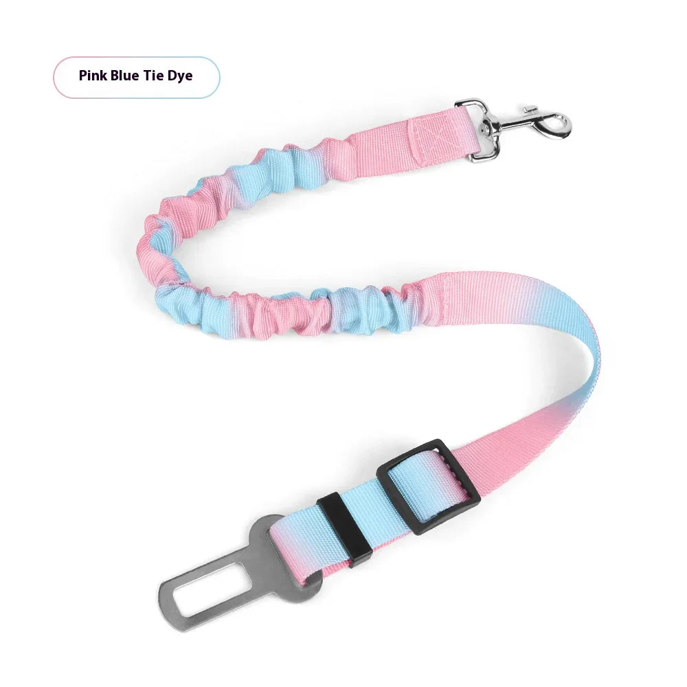 Retractable Vehicle Dog Leash Adjustable Car Safety Belt Anti Chew Durable Elastic Tether for Pet Travel Secure Attachment