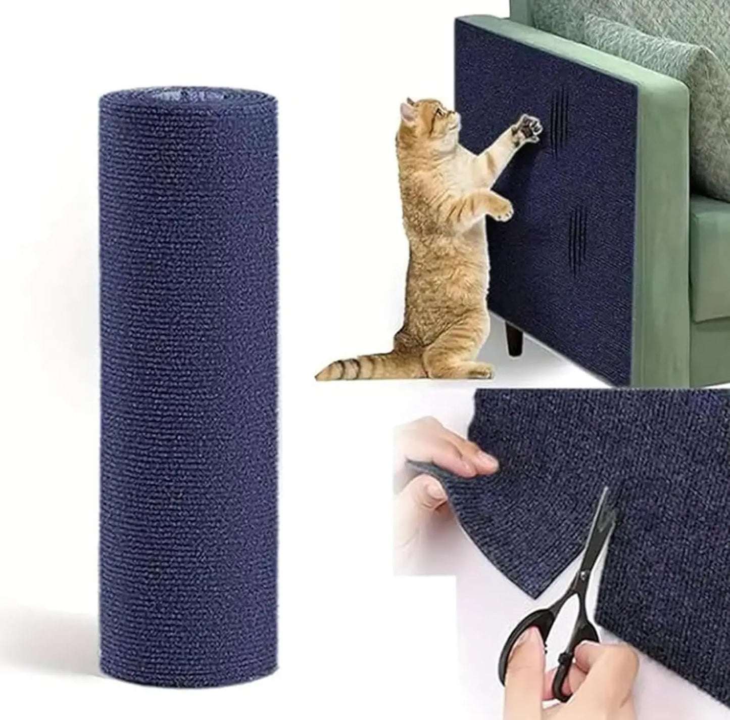 100/200/300cm Cat Scratcher Sofa Protector Pad Board Protection Trimmable Self-adhesive Carpet Corner Wall DIY Cat Scratch Mat