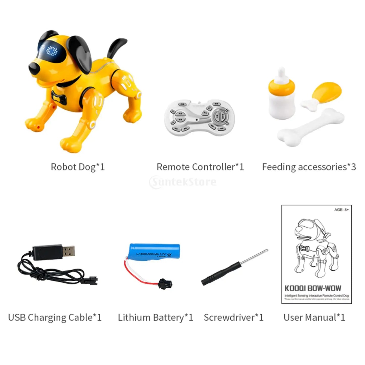 RC Robot Dog Electronic Walking Dancing Dog Intelligent Touch Remote Control Pet Dog Toy for Children's Toys Boys Girls Fun Gift