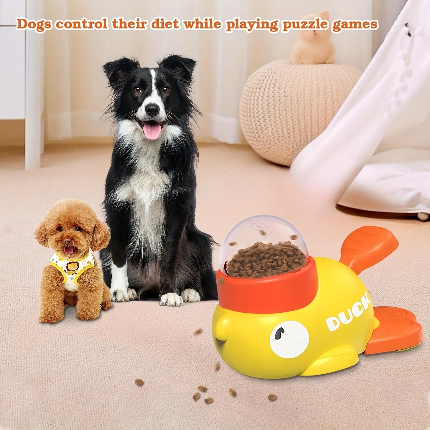 Pet Press type Snack Toys Cat Toys To Relieve Boredom Duck Design Anti-slip Pet Feeder for Dog Training