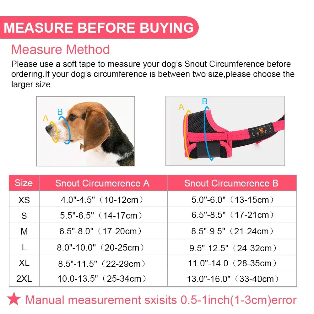 Breathable Mesh Pet Dog Muzzle Adjustable Anti Bark Dog Mouth Mask Cover Stop Chew Grooming Dog Muzzles Training Pet Accessories