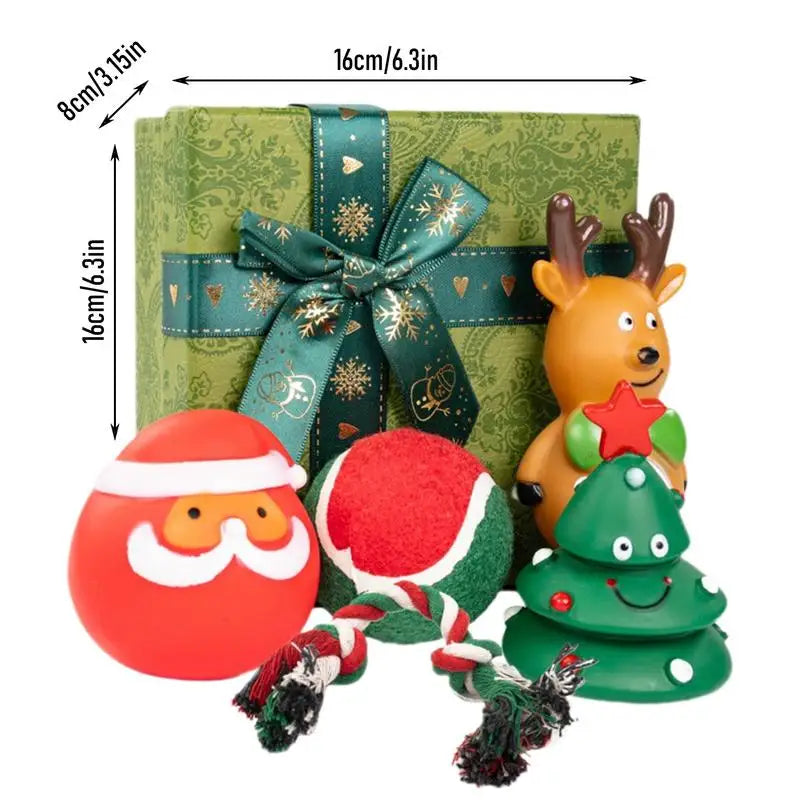 Christmas Dog Chew Toy Christmas Chewing Toy Squeaky For Dogs Small Medium And Large Sized Indoor Bored Dogs Interactive Toys