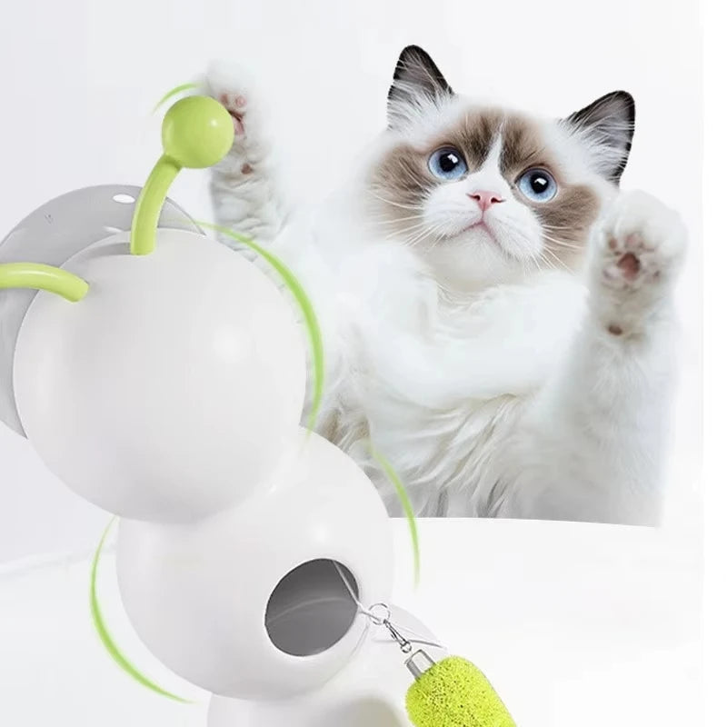 Intelligent Sensing Interactive Cat Toy Creative Durable Scratch Resistant Cat Teasing Stick Usb Rechargeable Caterpillar Toy