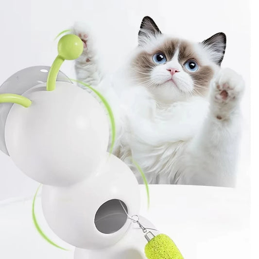 Intelligent Sensing Interactive Cat Toy Creative Durable Scratch Resistant Cat Teasing Stick Usb Rechargeable Caterpillar Toy