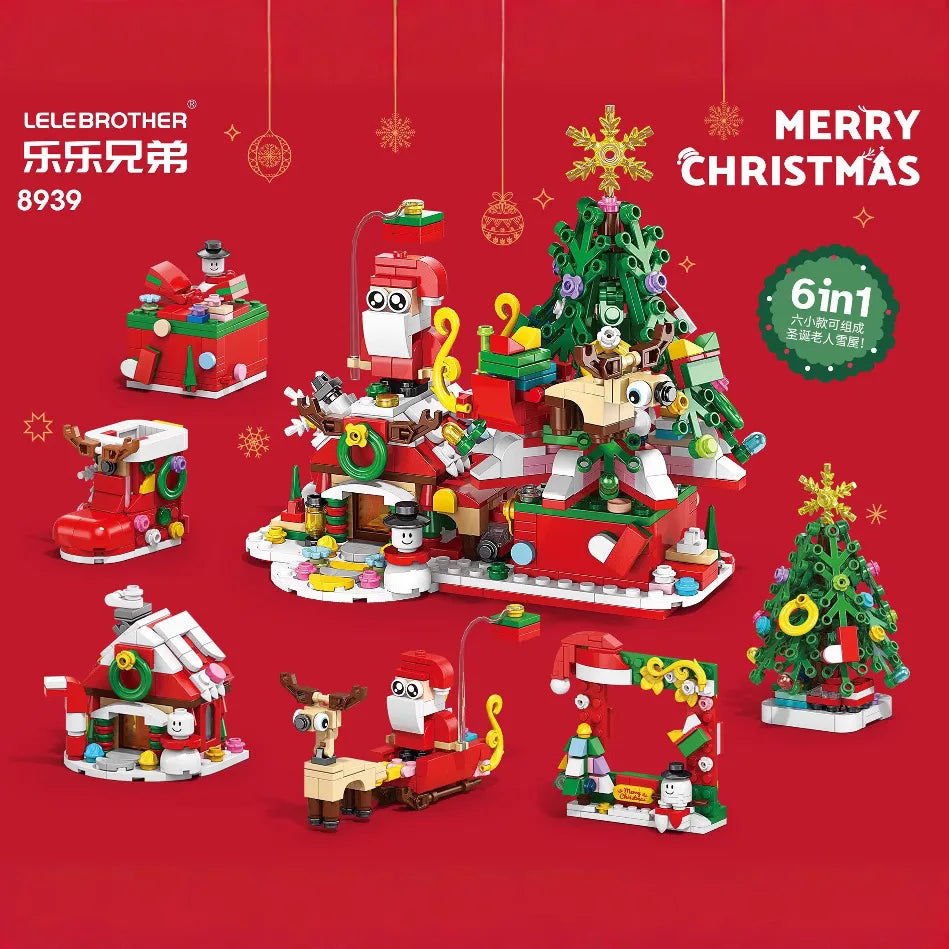Christmas Surprise Advent Calendar 2025 8 In 1 Building Block Sets Creative Xmas Gifts for Adults Kids Boys Girls