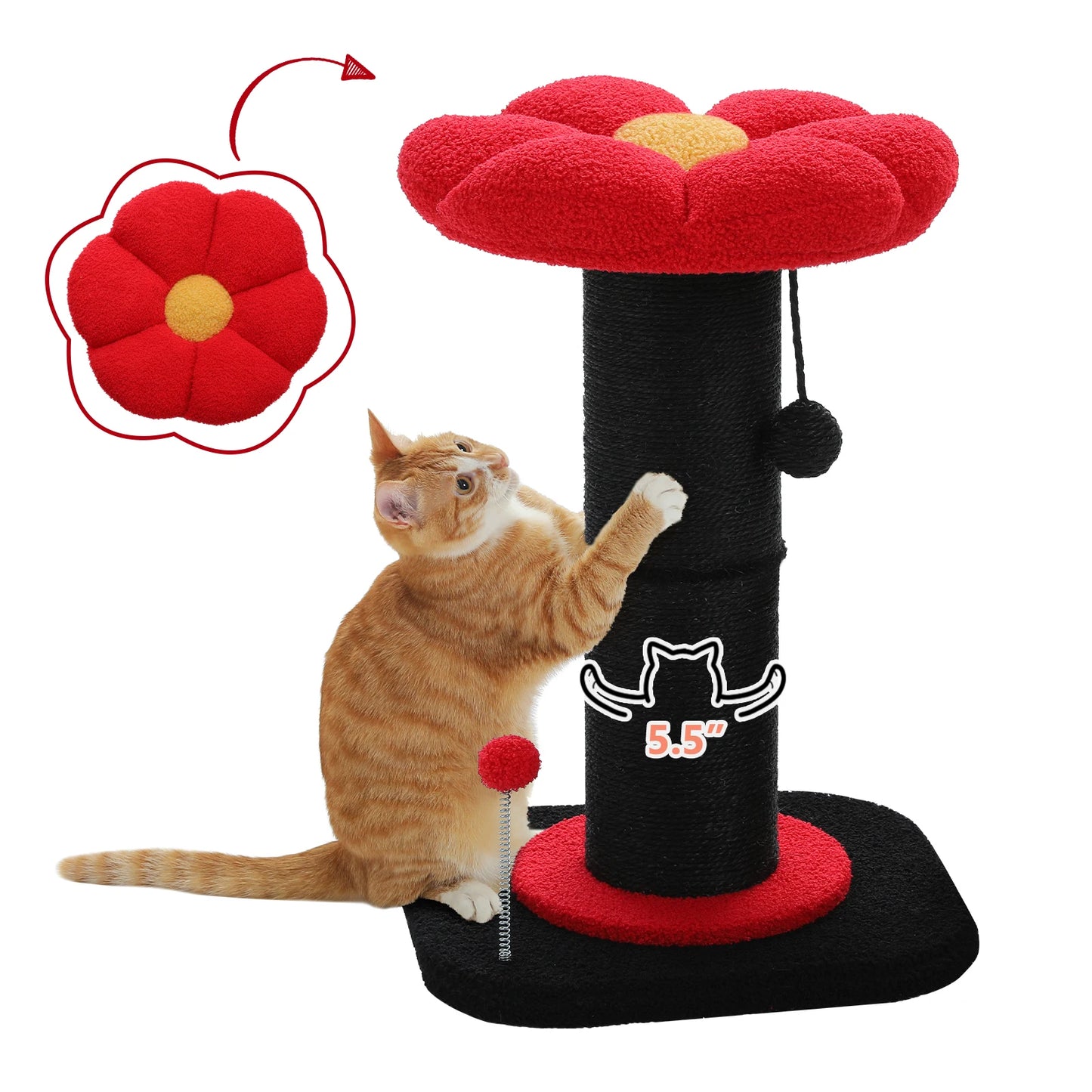 Safe Cat Scratching Post with Unique Design,Cat Accessories,Cat Scratcher,Cat Toys,Ideal for Claw Sharpening&Feline Fun,Indoor