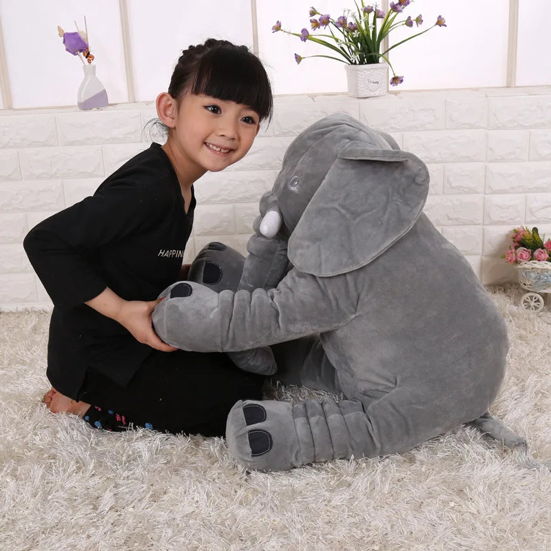 Soothing Elephant Plush Pillow Sleeping Doll Stuffed Animal Gray Elephant Soft Plush Toys