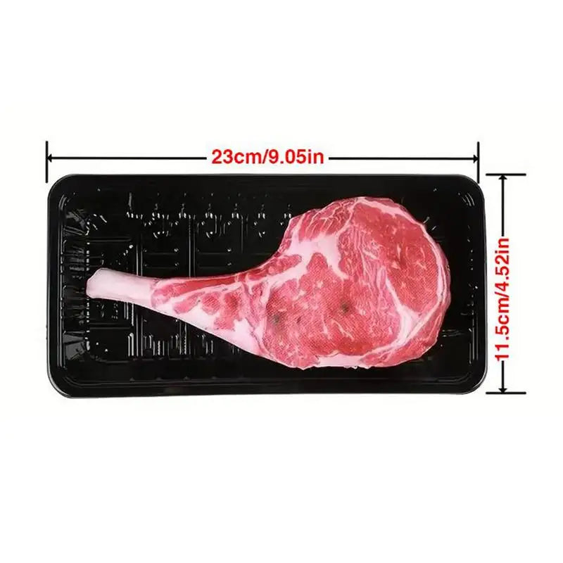 Squeaky Chew Toys For Dog Steak Shape Design Squeaker Doll For Puppy Tough Bite-Resistant Pet Fetch Toys For Medium And Large