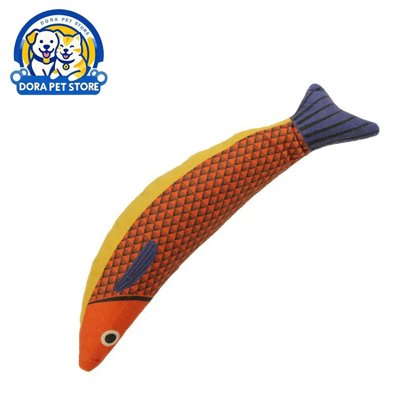 Cat toys mint fish simulation, grinding teeth, biting and teasing, durable and soothing, mint cat toys