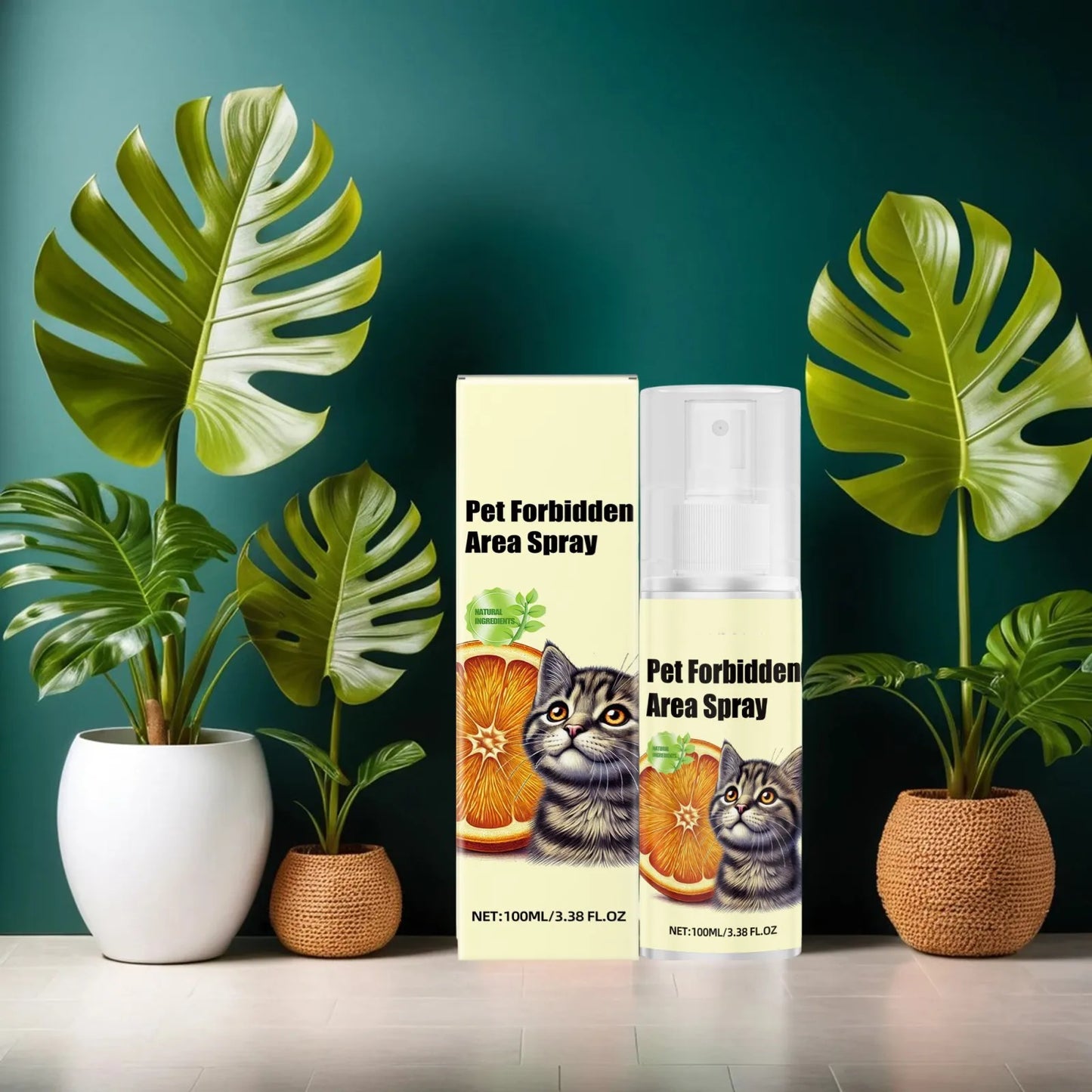 100ML Cat Deterrent Spray, Cat Spray Anti-Scratch For Furniture, Sofas, Curtains, Plants, Non-Alcohol Behavior Training Aid