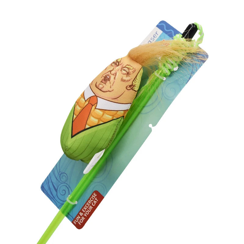 Interactive Cat Toys Feather Cat Toys Funny Design Catnip Filled Cartoon Cat Teething Chew Plush Toy Kitten Toys