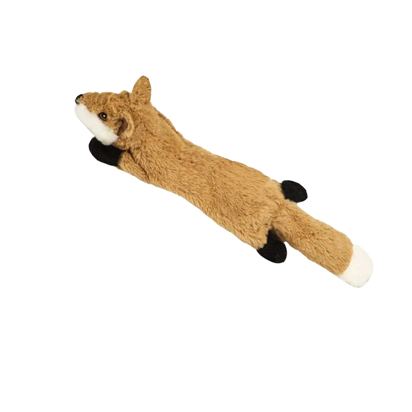 5PCS Crinkle Plush Dog Squeaky Toys Fox Giraffe Squirrel Cow Donkey Style, No Stuffing Dog Toys for Small Medium Large Dogs