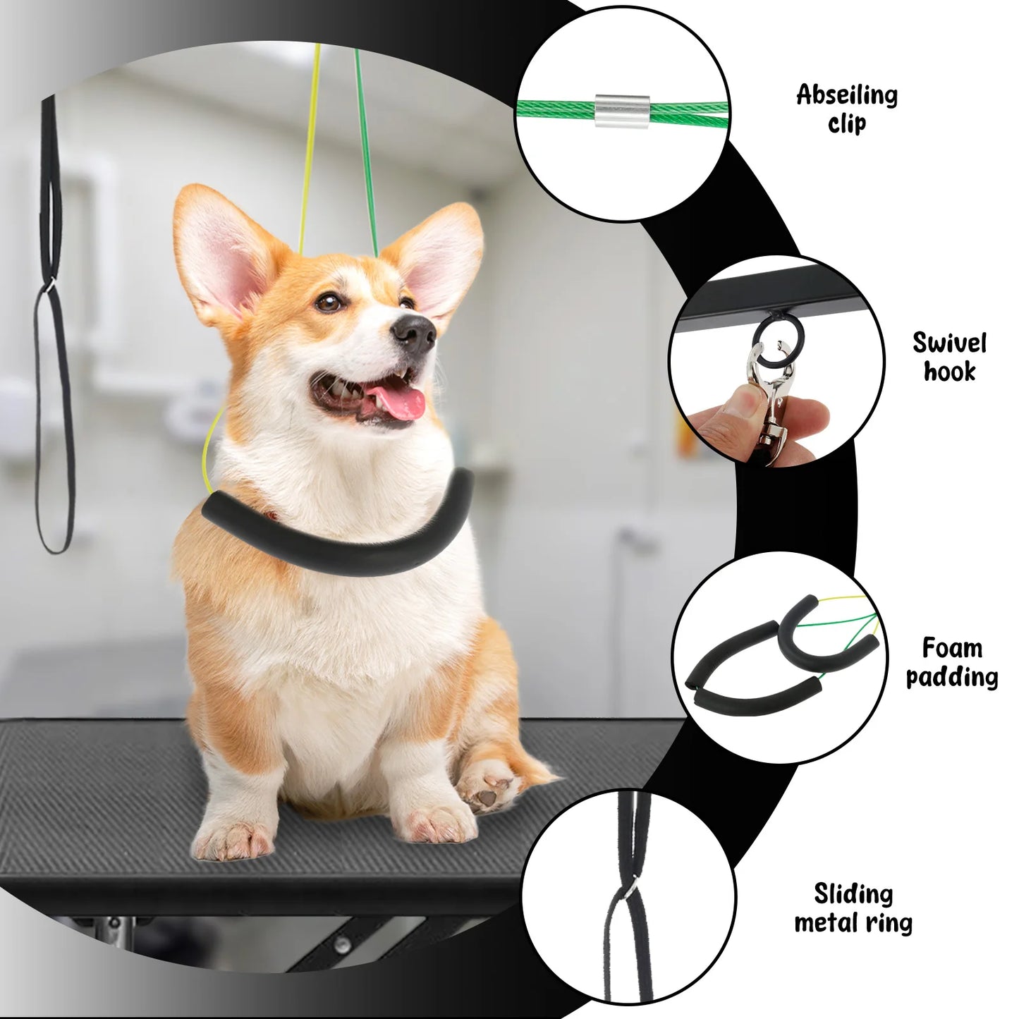 Dog Grooming Table Arm Bracket Clamp Height Adjustable Pet Fixed Grooming Stand Stainless Steel Pet Nail Clipping Haircut