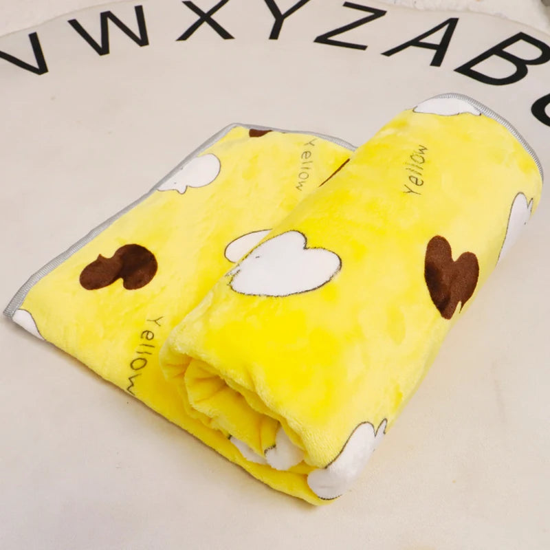 New Summer Dog Blanket Pet Air Conditioning Blanket Soft Touch Flannel Bed Blanket Cartoon Cat Dog Comfortable Sleep Blanket