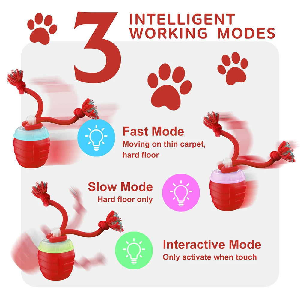 Interactive Dog Toys Ball for Boredom Active Rolling Ball with Tail for Dogs Indoor Training Toy