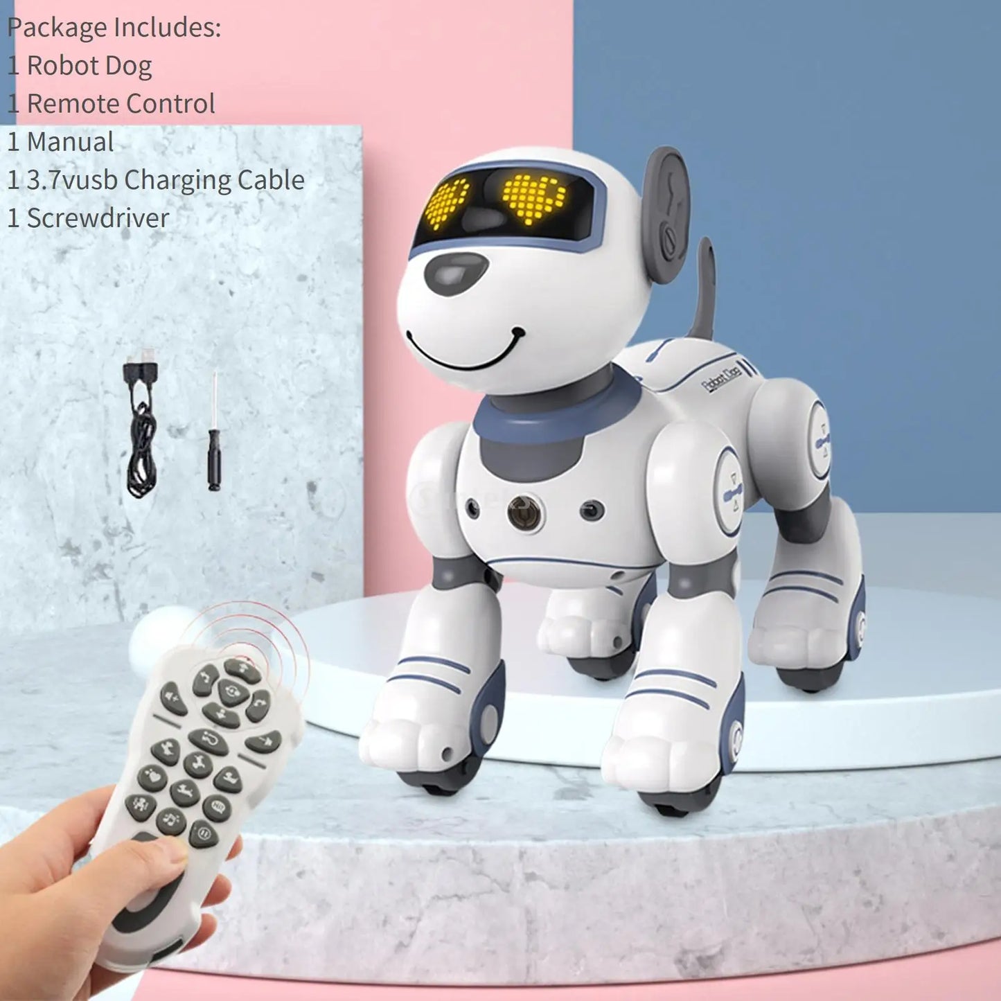 RC Robot Dog Electronic Walking Dancing Dog Intelligent Touch Remote Control Pet Dog Toy for Children's Toys Boys Girls Fun Gift