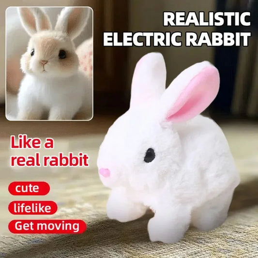 Electric Rabbit Doll Plush Simulation Cute Interactive Toy Walking Companion Birthday Gift Creative Interesting Children's Toys