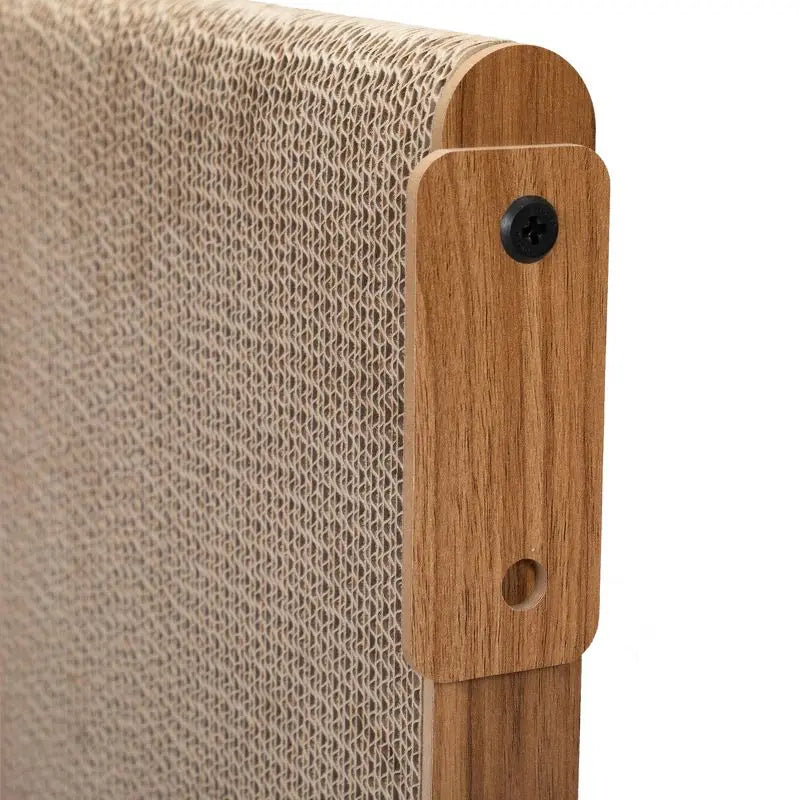 L Shaped Cat Scratcher with Play Ball Durable Scratching Board for Indoor Cats Interactive Hanging Toy Space Saving