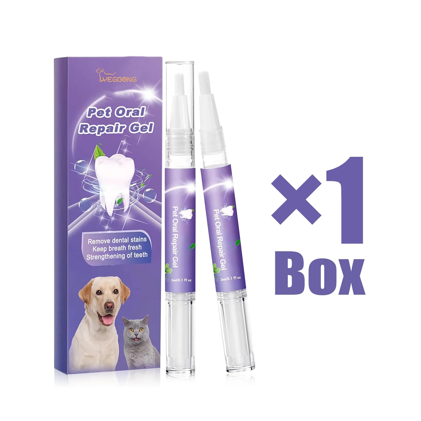 Pet Oral Repair Gel Pen for Cats Dogs Dental Stain Cleaning Grooming Tartar Control Soothes Gums Freshen Breath Pet Supplies