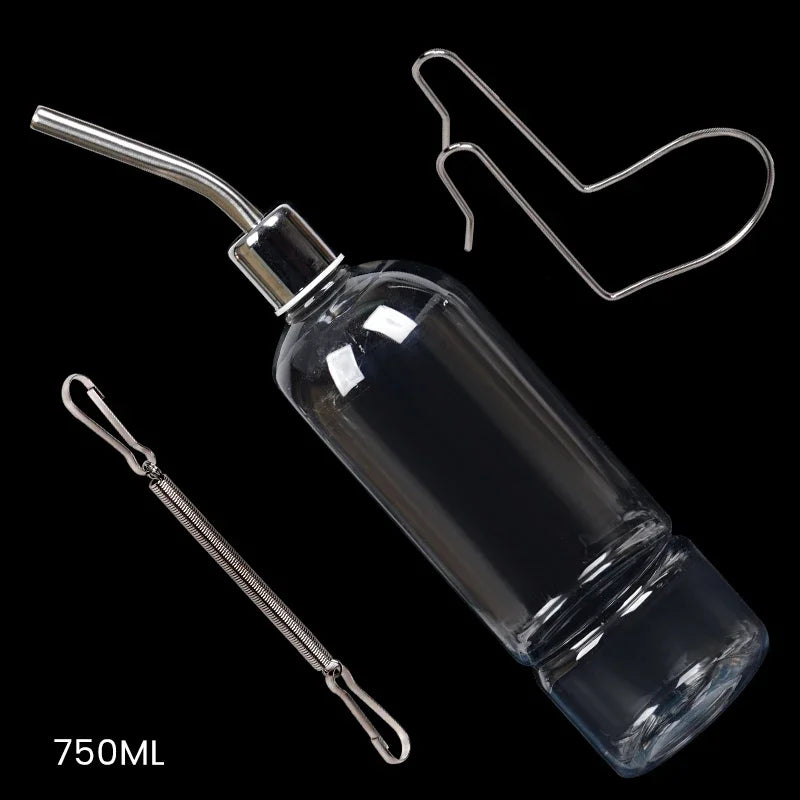 180/350/750ML Plastic Rabbit Drinking Bottle Hamster Cage Water Bottle Dispenser for Bunny Guinea Pig Squirrel Small Pet Feeder